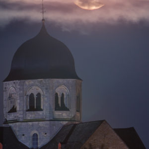 Klosterkirche Sponheim mit Vollmond #12005