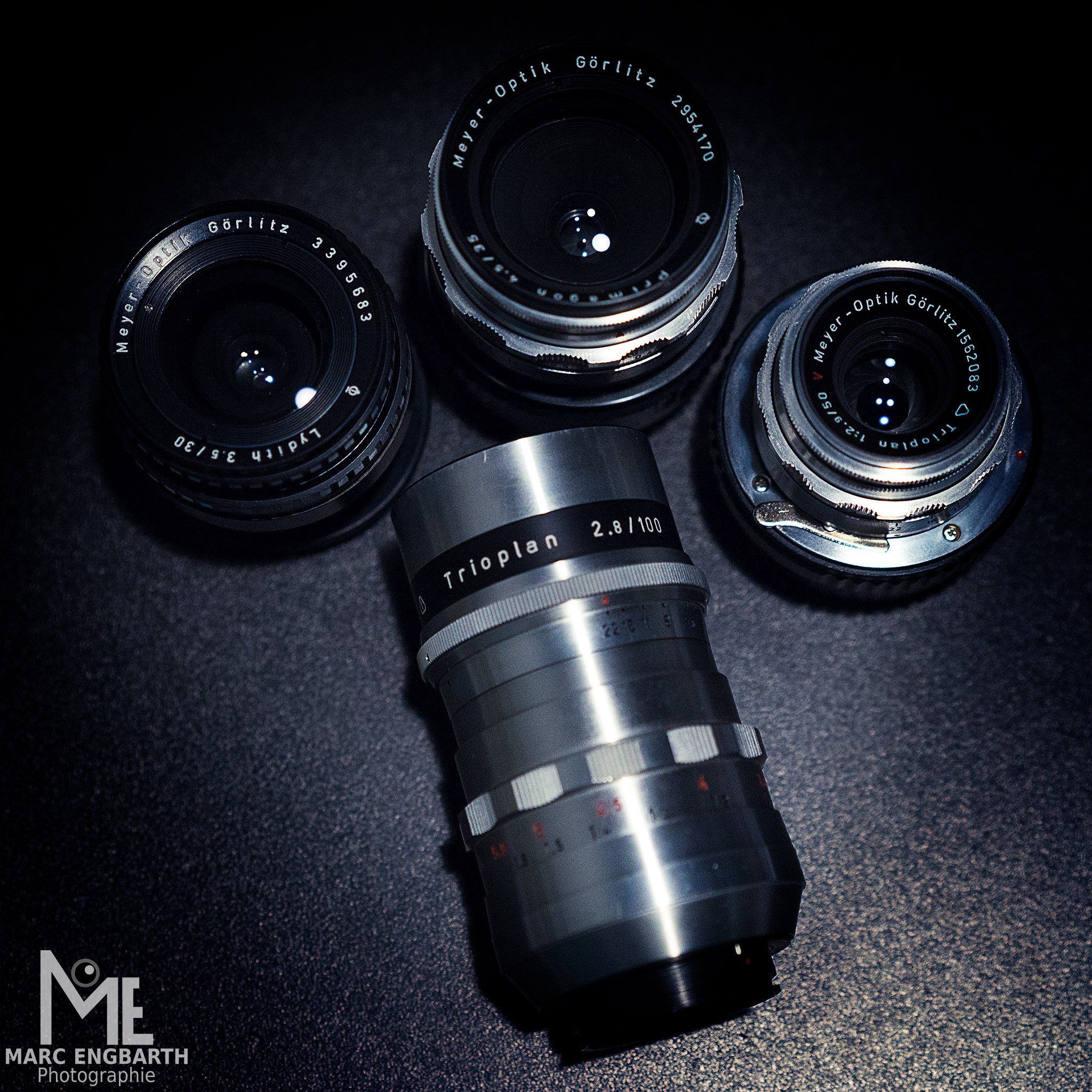 So, meine Sammlung an alten Objektiven von Meyer-Optik …