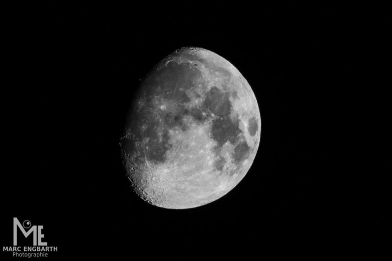 Der Mond mit 1600mm Brennweite bezogen auf Vollformat