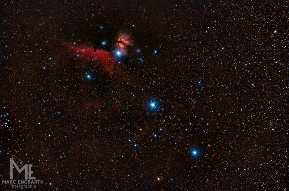 Pferdekopfnebel Flammennebel In der Nacht von Montag auf …