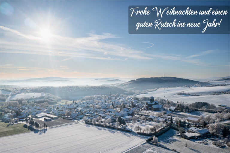 Mit dieser winterlichen Luftaufnahme wünsche ich allen …