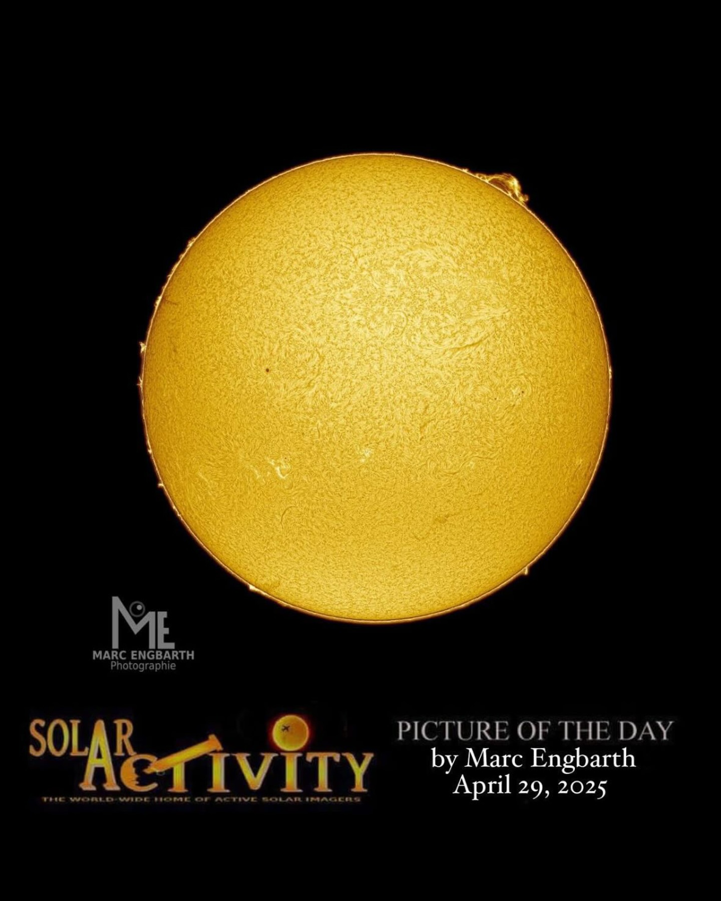 „Picture of the day“ bei SOLARACTIVITY Da freue ich mich …